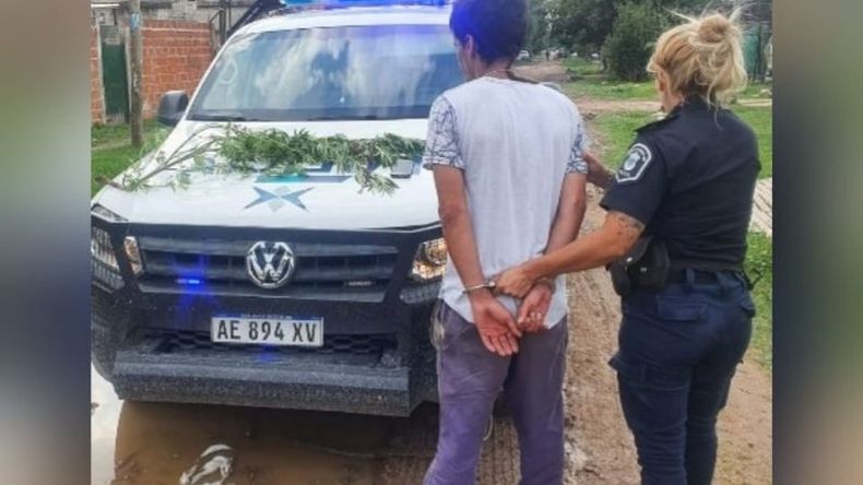 El sujeto fue aprehendido en la localidad de Lagomarsino en la tarde de ayer. .