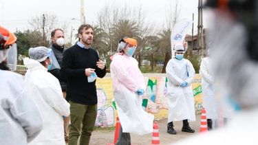 TESTEO. Achával agradeció a quienes trabajan en el centro Teófilo Tolosa..