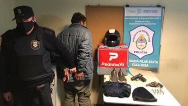 Cayó asaltante de trabajadores de delivery en Villa Rosa