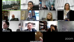 TRIBULAL. Parte de la audiencia virtual del TOCF Nº1 esta semana.