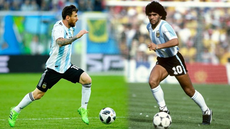 Maradona y Messi, en el mejor equipo de todos los tiempos según la IA. (delabahia.com.ar.)..jpg