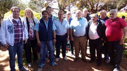 Varios sindicatos homenajearon a Perón esta mañana..