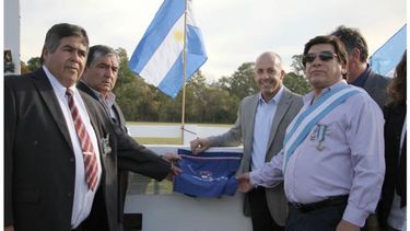 SOBREVIVIENTES. El acto oficial, en el Cenotafio..