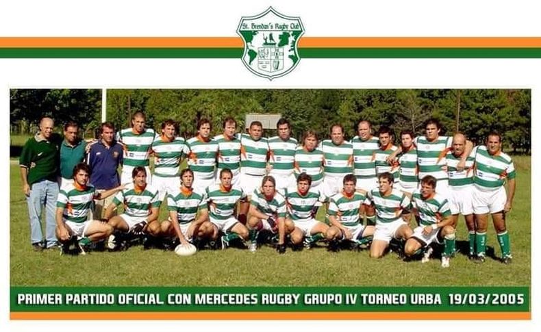 Sain Brendans y su primera alineación histórica en el bautismo en la URBA en marzo de 2004.