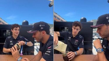 franco colapinto le enseno a pierre gasly a preparar un mate