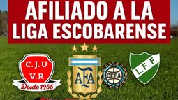 Banner del anunció del Club Juventud Unida de Villa Rosa que se incorporó a la Liga Escobarense.