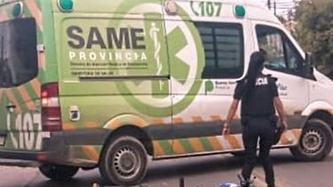 El joven tuvo que ser trasladado al Hospital Sanguinetti. Foto @juancaimpacto.