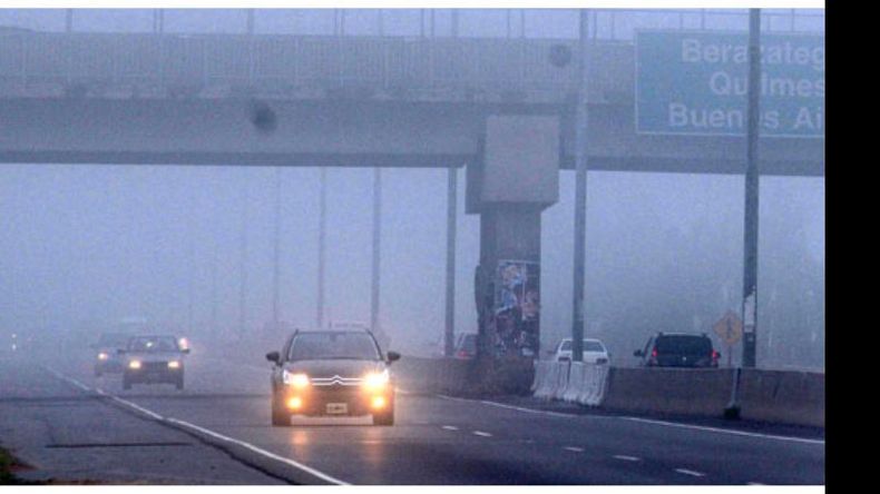 La niebla, ayer a la mañana, en Panamericana..