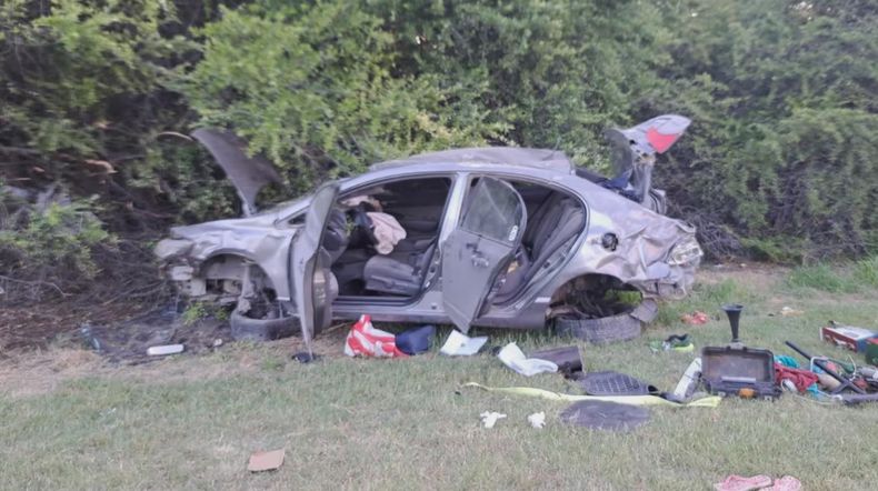 El Honda Civic manejado por el policía Montepeloso.