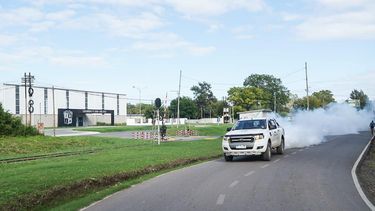 EN LA CALLE. El Municipio sigue con las tareas de limpieza y fumigación. &nbsp;