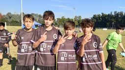 PRINCIPITOS. Máximo Stein, Mateo Lacomba, Vicente Novelli y Tiziano Serraioco, los artilleros de la 2012 de Real Pilar.