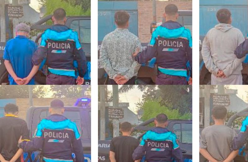 Los seis menores detenidos por la policía en Pilar.