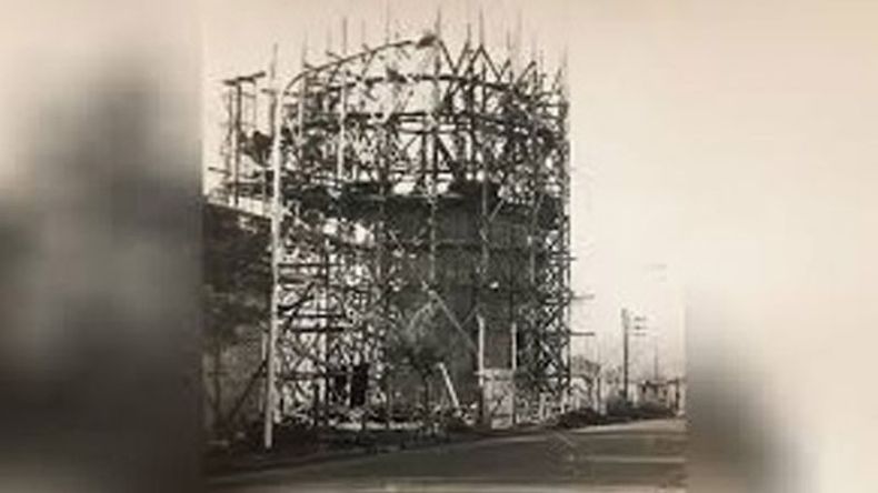 EN LA OBRA. El tanque comenzó a construirse en 1968..