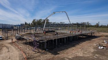 AVANCE. El Laboratorio CDV construye su tercera planta en el Parque Industrial.