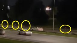Un grupo de chicos circulando por la Panamericana. Un grupo de chicos circulando por la Panamericana.