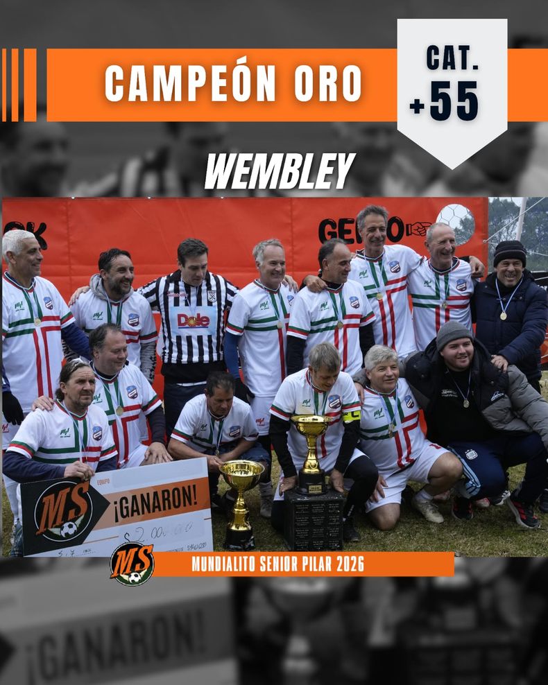 Mundialito Wembley +55 Copa Oro