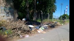 BASURA Y RAMAS. Así se ve la calle Viamonte..
