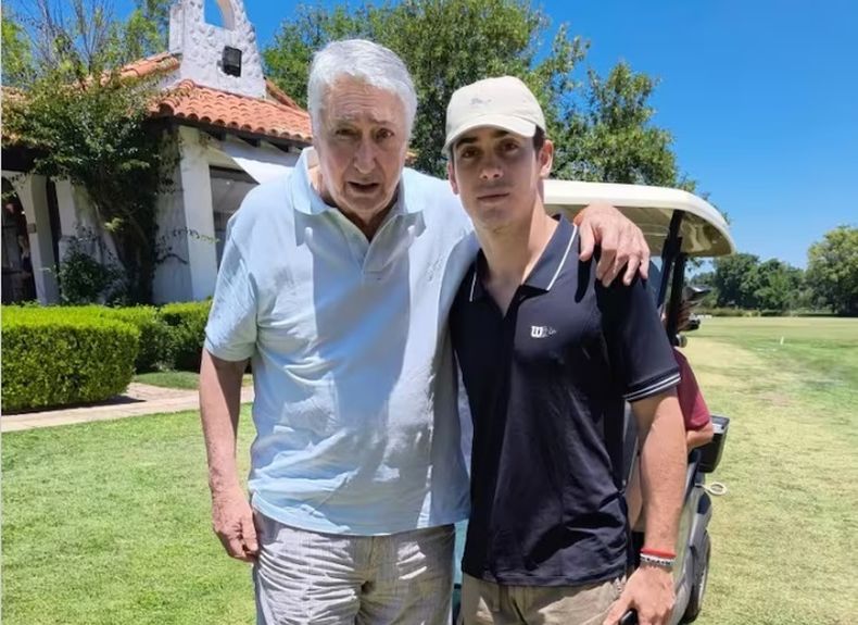 Franco Colapinto y Salatino en su nuevo deporte para matar la ansiedad: el golf.