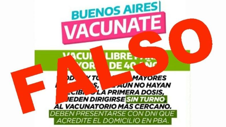 FALSO. El afiche que circuló esta tarde buscando generar confusión..