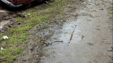 Aislados por el estado de una calle