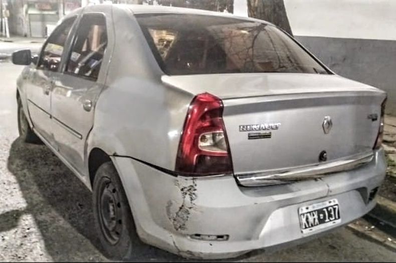 RANAULT LOGAN. El vehículo incautado en Derqui.