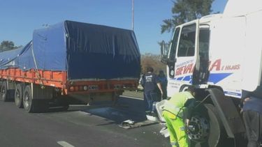 El choque de camiones ocurrió en el Kilómetro 39 de la Panamericana.&nbsp;