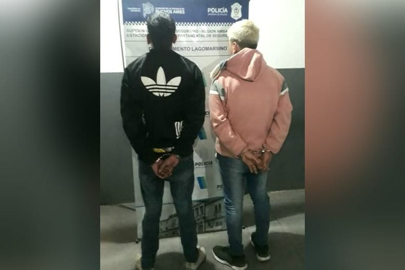 DETENIDOS. Tienen 20 y 30 años de edad y viven en Luis Lagomarsino.