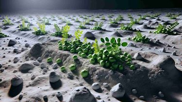 Por primera vez, crecen plantas que dan garbanzos en suelo lunar
