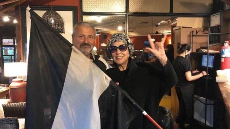 César Mansilla, presidente de Real Pilar, junto a Graciela Borges, en Tinto y Soda. .