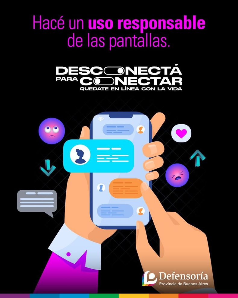 Campaña Desconectá para conectar. (Defensoria del Pueblo bonaerense).