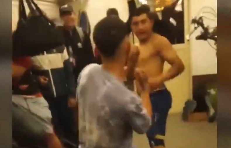 Uno de los videos más recientes sobre peleas en el tren San Martín.