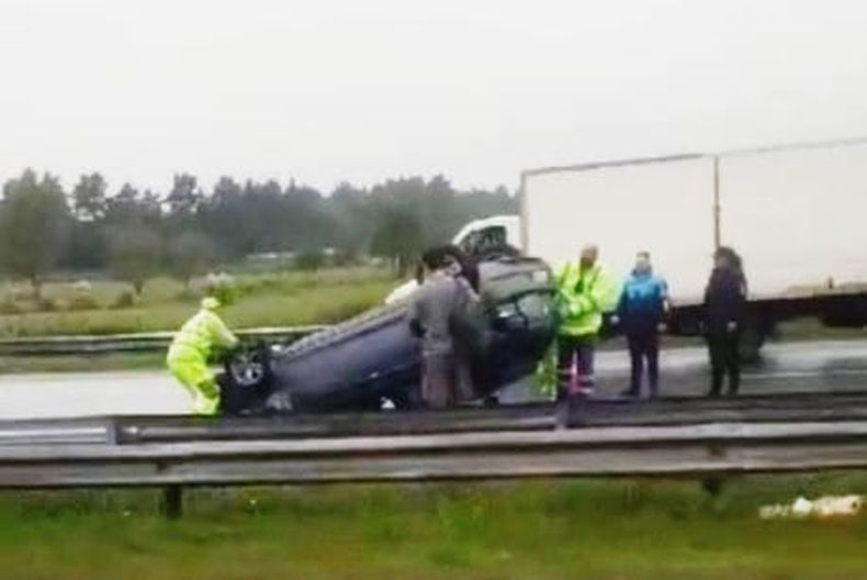 El accidente se registró en el kilómetro 45 de la Panamericana, sin heridos.