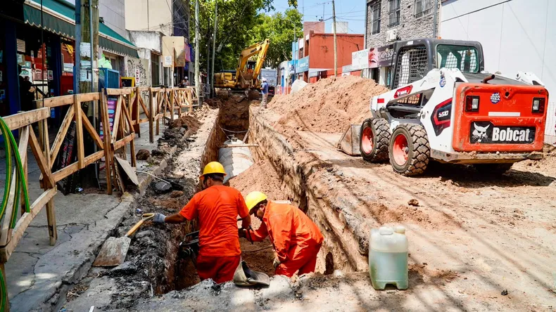 AVANCE Las obras abarcan un tramo de la calle Ituzaing en Pilar centro