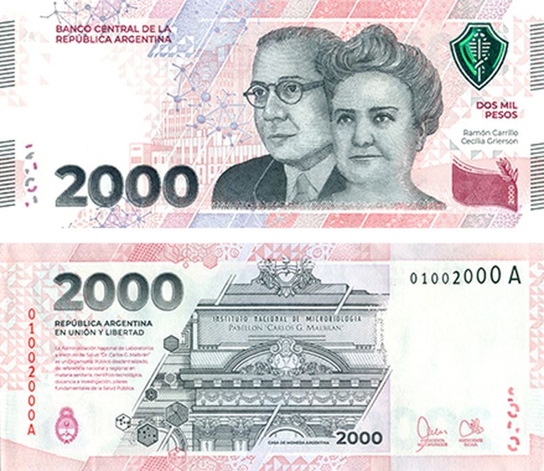 Los 10 elementos de seguridad que provee el Banco Central del nuevo billete de $2000 que ya está en circulación. &nbsp;
