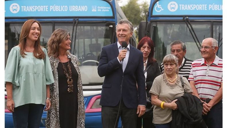ENCUENTRO. Macri y Vidal volvieron a coincidir ayer en Junín..