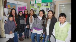 Alumnos pilarenses participando de la última Feria de Ciencias, en julio..