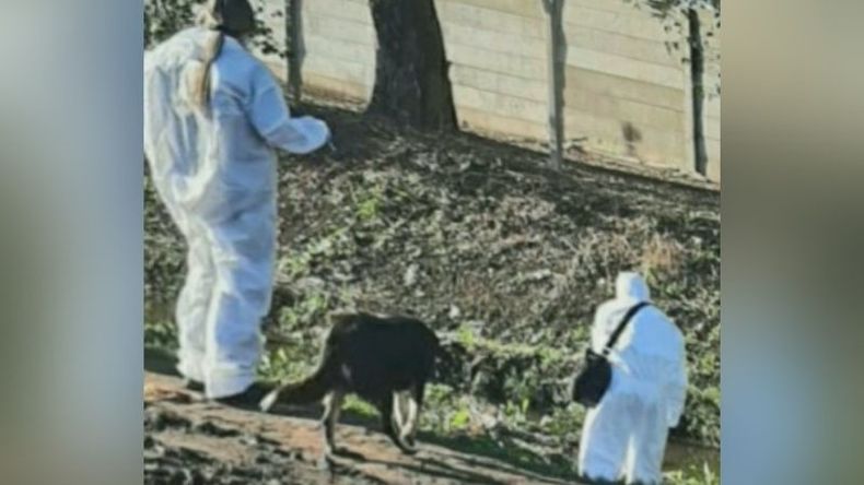 ZANJA. La víctima, de 41 años, apareció en la calle Puch del barrio Los Hornos de José C. Paz. .