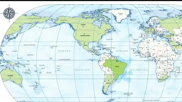 brasil publico un mapa mundial que muestra a las malvinas como territorio argentino
