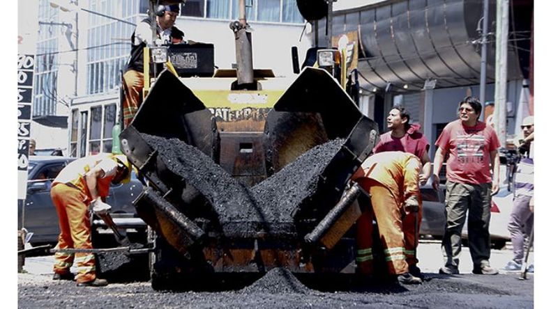 ASFALTO. El centro se lleva la mayor cantidad de obras..