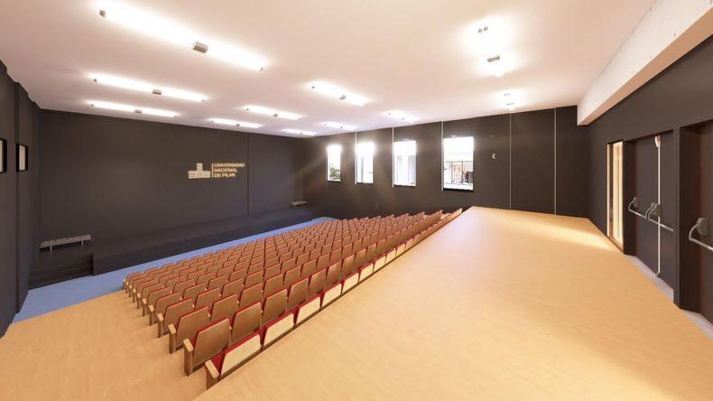 AS SER Vista de la futura aula magna de la universidad de Pilar