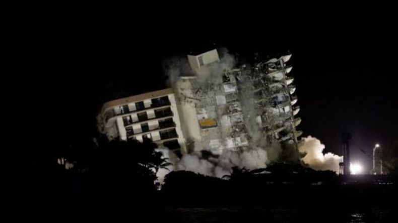 El edificio fue demolido durante la noche (Foto: bbc.com)..