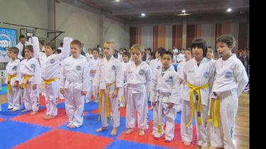 El taekwondo acaparó a los chicos en el shopping..