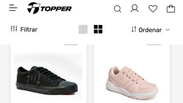 topper vende zapatillas por $30.000 y en cuotas