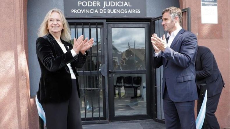 INAUGURACIÓN. Hilda Kogan y Achával durante la inauguración del nuevo juzgado. .