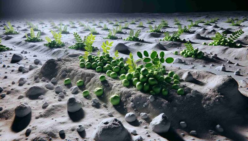 Por primera vez, crecen plantas que dan garbanzos en suelo lunar. (chilebio.cl)..jpg