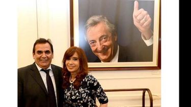 COMPROMISO. Molina con Cristina en la Rosada..