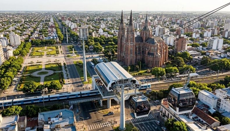 El ambicioso proyecto platense para redefinir el tránsito urbano. (Imagen con IA).