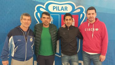 ORGANIZADORES. Díaz, Trillo, Malaquías y Favalli cuando presentaron el torneo.