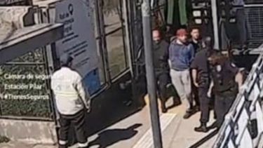 detenido en la estacion pilar por causar desmanes en el tren: tenia un cuchillo