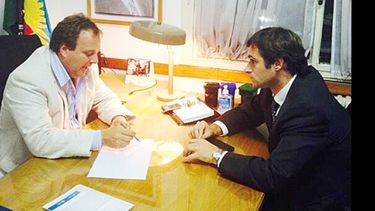 Achával con Coll Areco, presidente de la comisión de Medio Ambiente del Senado..